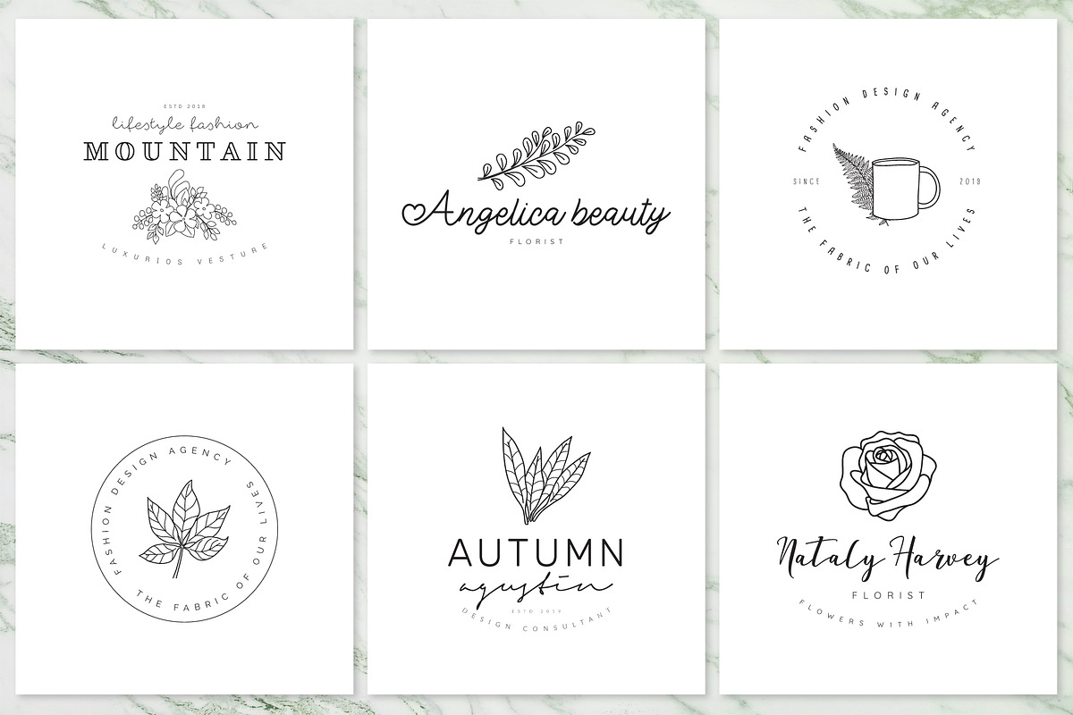 200 Hand Drawn Feminine Logo Bundle, a Branding & Logo Template by XpertgraphicD (Photo 19 of 61)