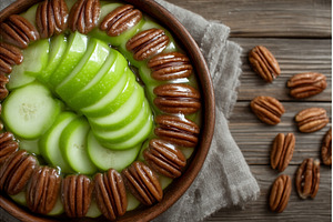 A salad composed of healthy apple, an Animal Photo by ZinetroN