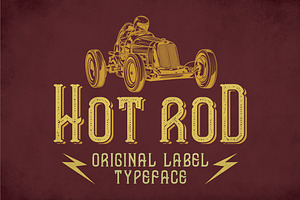 Hot Rod Modern Label Typeface