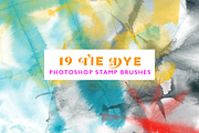 19 Tie Dye Photoshop Stamp Brushes, a Brush Add-On by CC CREATIVE CO (Thumbnail 2 of 10)