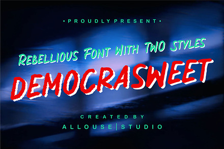 Democrasweet Font, a Script Font by Allouse Studio