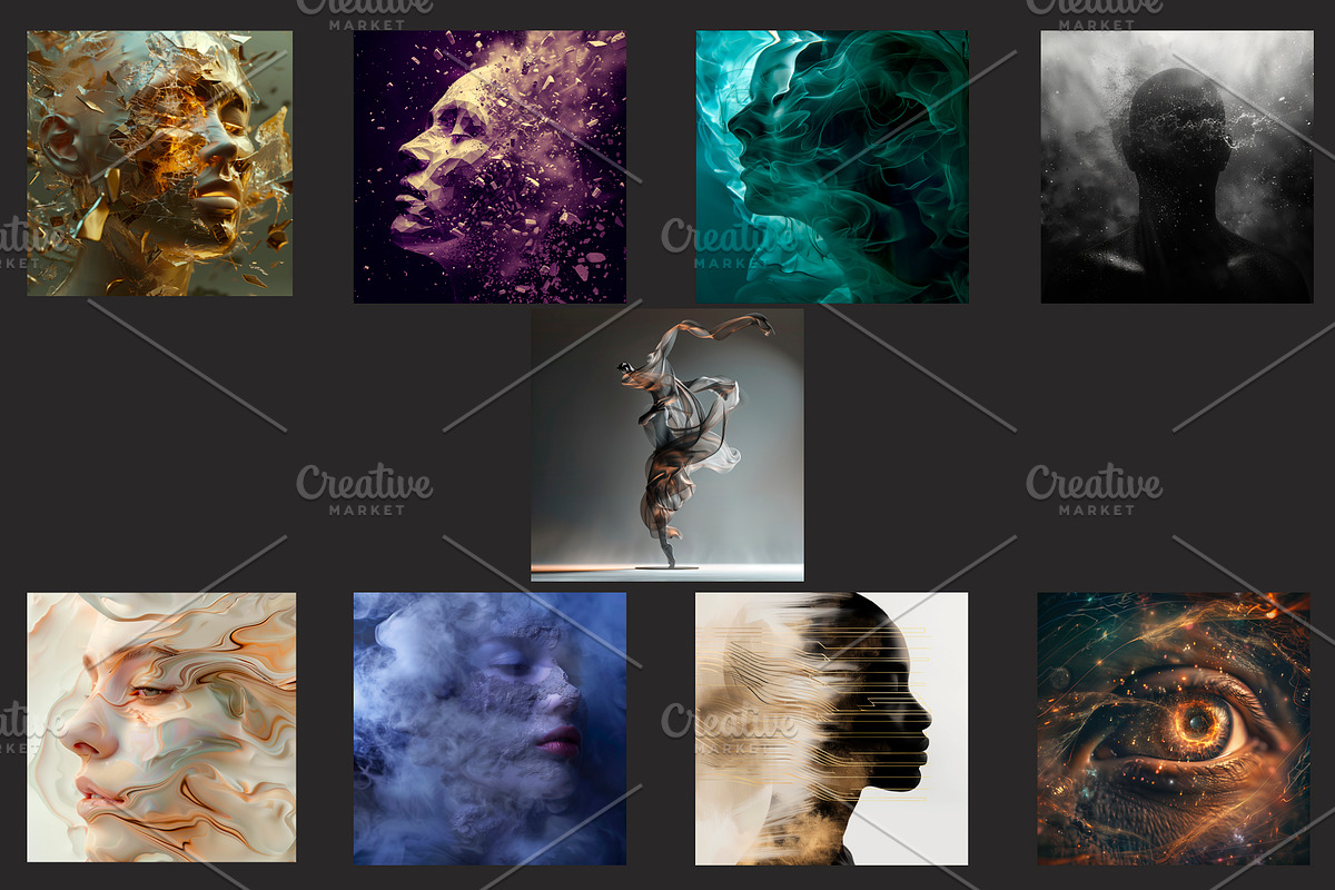 Eternal Figures: Abstract Portraits, a Decorative Illustration by Vika_Softlife (Photo 2 of 5)