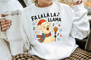 Fa La La La LLama Christmas PNG, an Illustration by Sublimation Artist (Thumbnail 2 of 9)