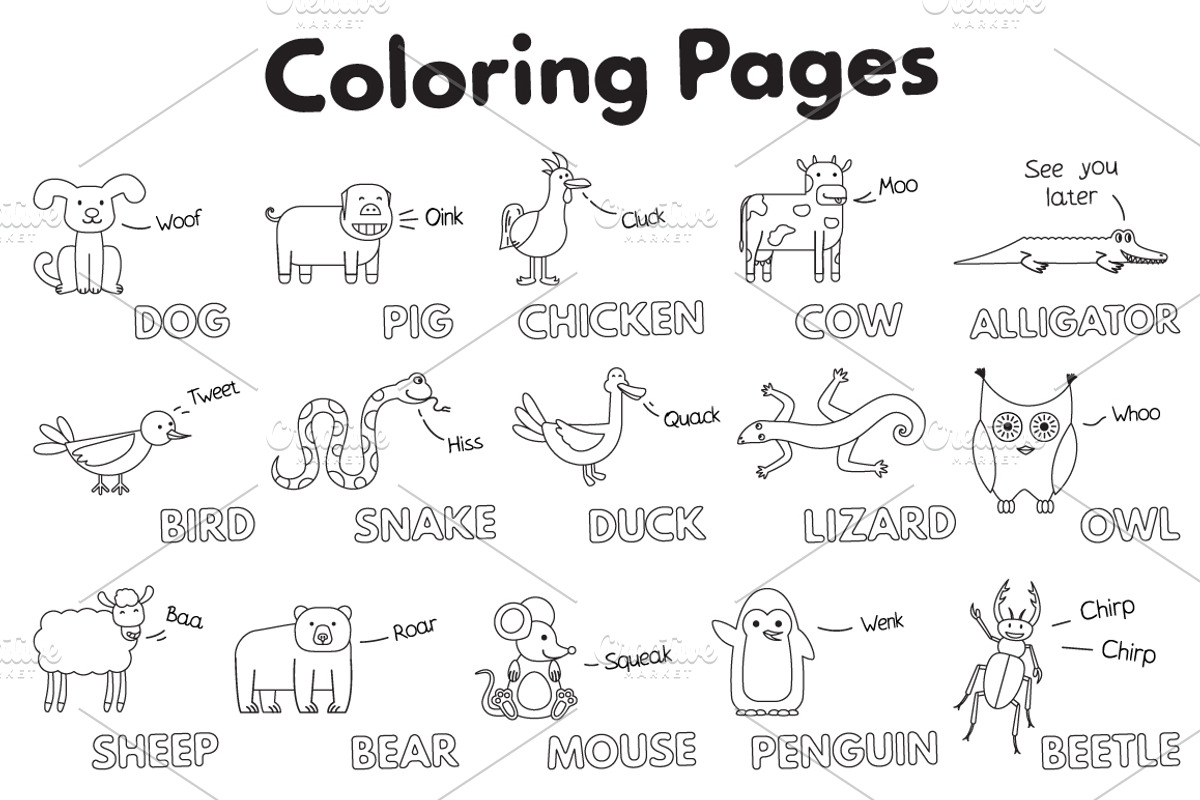 Coloring Book with Animals, an Object Graphic by dacascas (Photo 4 of 4)