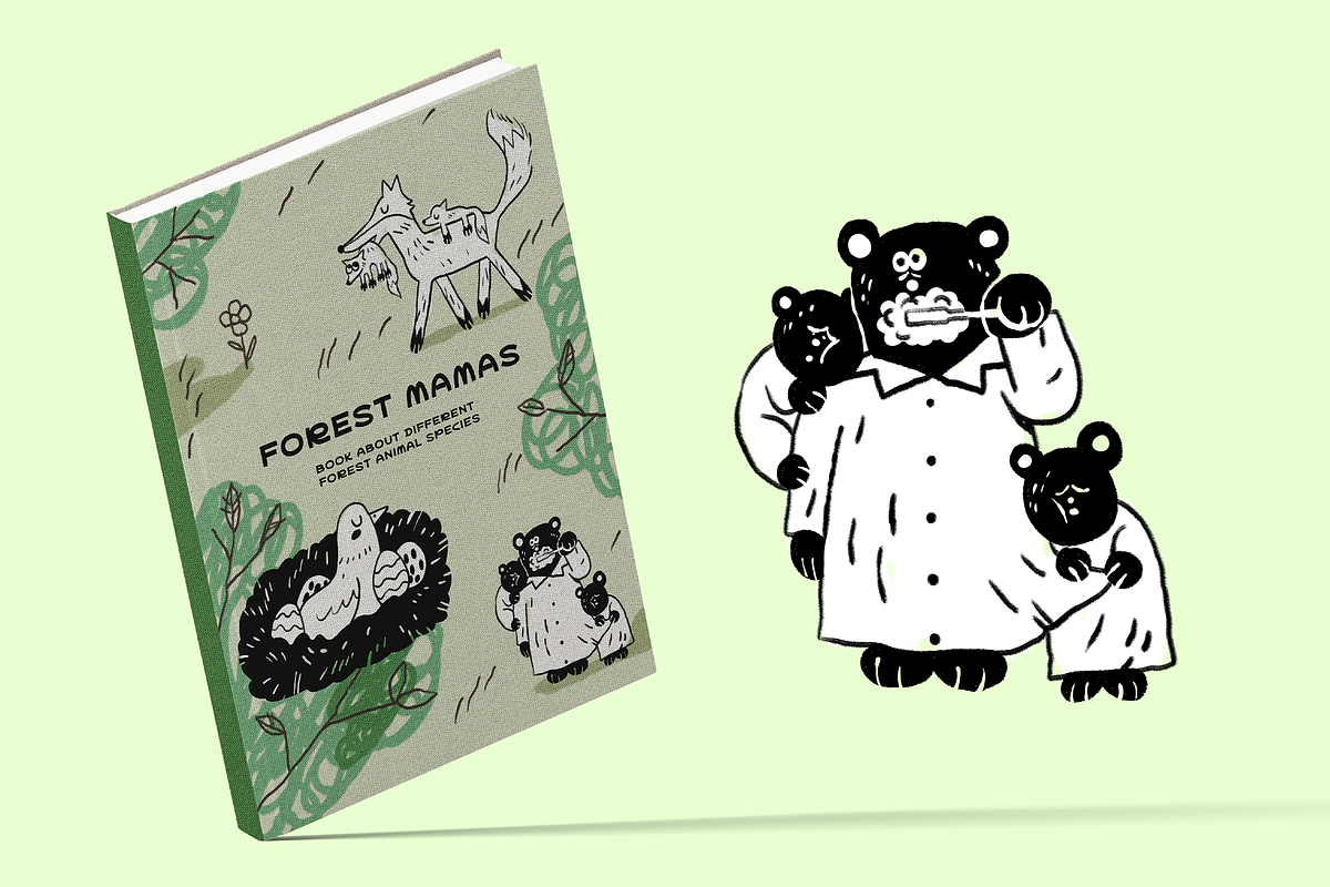 Ink Forest: Botanicals & Characters, an Animal Illustration by Schumacher Shop (Photo 7 of 19)