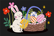 Cozy Easter Vector Clipart, a Decorative Illustration by Luamor (Thumbnail 6 of 8)