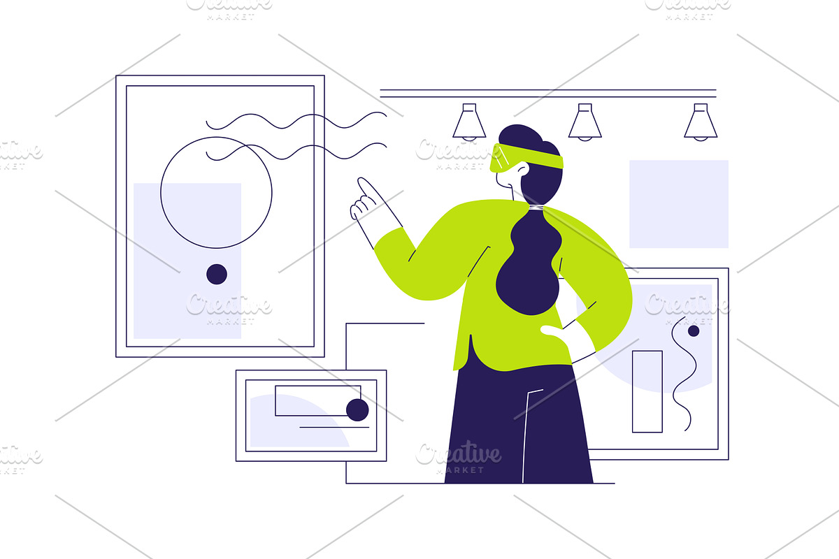 Museum virtual visit isolated, a Technology Illustration by Visual Generation