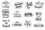 Hand drawn travel quotes, a Graphic by Imageblend (Thumbnail 2 of 5)