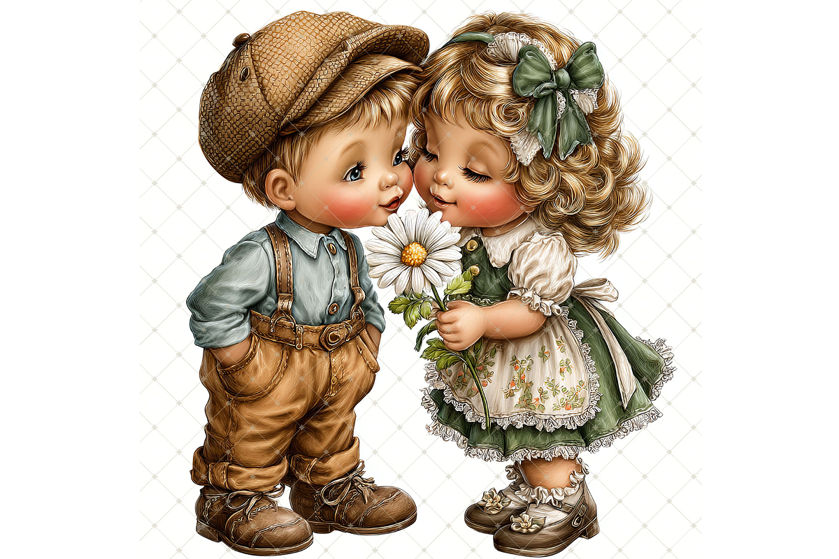 Romantic Daisy Couple Clipart JPG, a Person Illustration by Memories By Lea (Photo 16 of 19)