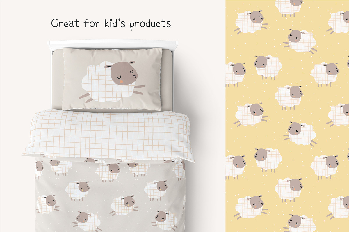 La-La-Lambs pattern collection, a Pattern Graphic by SurfaceStories (Photo 3 of 8)