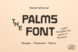 Palms - Handmade Retro Sans Serif, a Font by Studio Funshop by Kelli