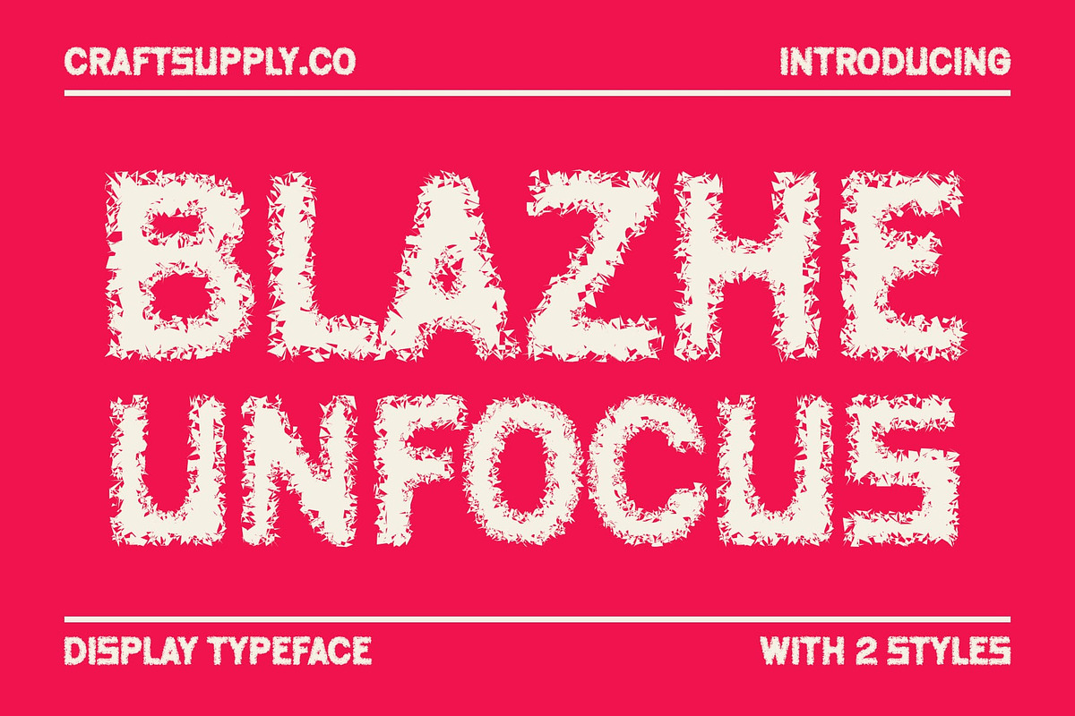 Blazhe Unfocus, a Sans Serif Font by Craft Supply Co. (Photo 1 of 8)