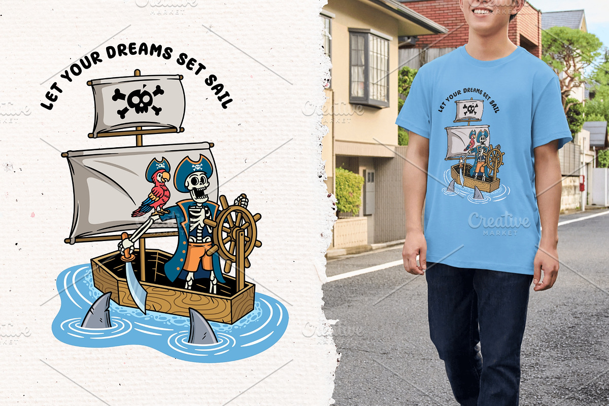 Skull pirate 10 vector illustrations, a Person Illustration by gunaonedesign (Photo 4 of 7)