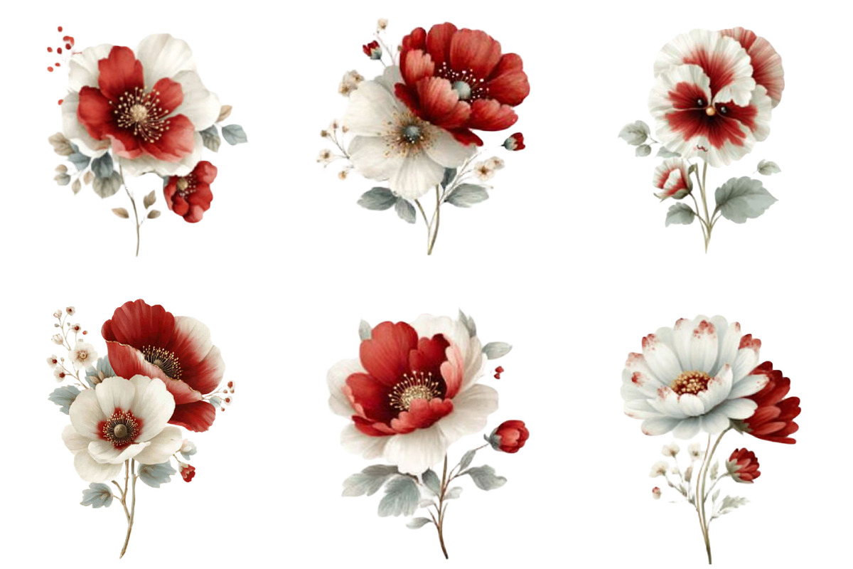 Whimsical Spring Flower Clipart, an Illustration by Designking (Photo 2 of 5)