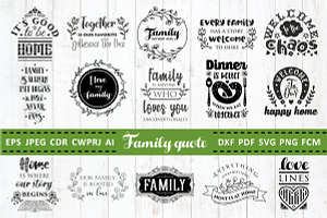 Family Quotes SVG cut files. Bundle
