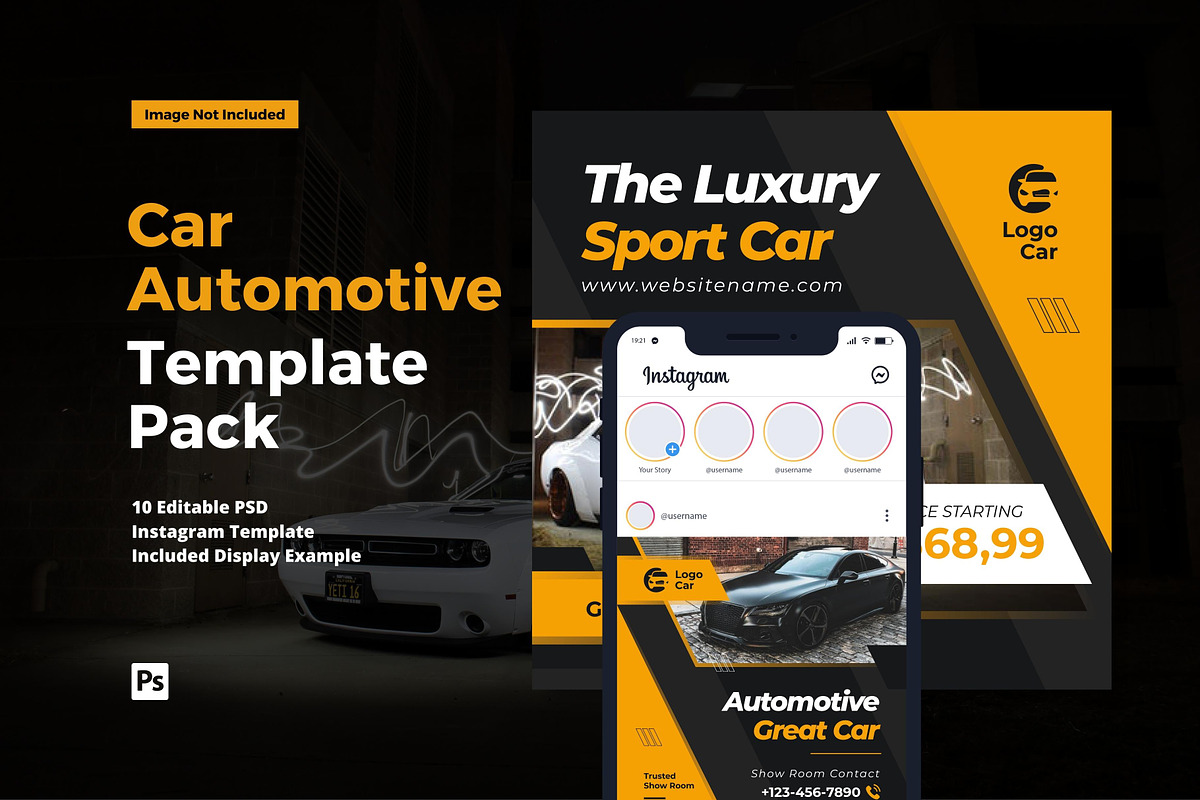 Car Automotive Instagram Post, a Social Media Template by CavenArt (Photo 1 of 5)