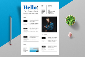 Minimalist Resume Template, a Resume Template by ContestDesign