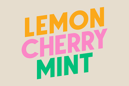 Lemon Cherry Mint Font Duo, a Sans Serif Font by 3ora