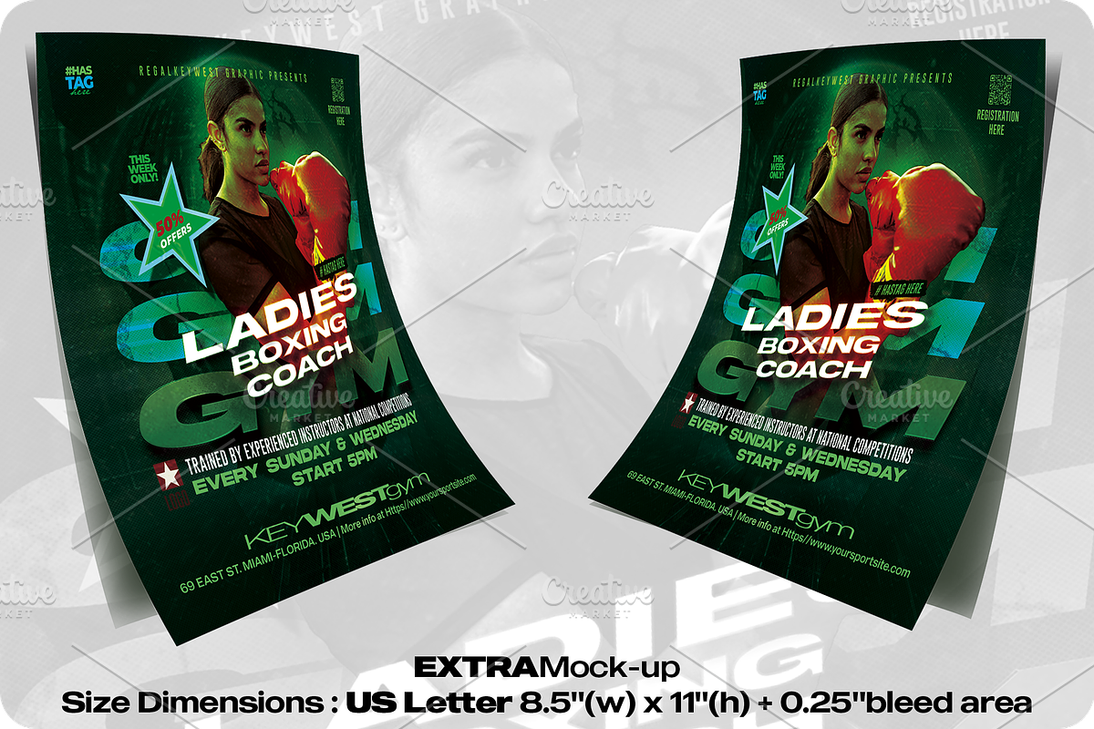 Boxing Coach Flyer, a Flyer Template by regalDRAW (Photo 2 of 2)