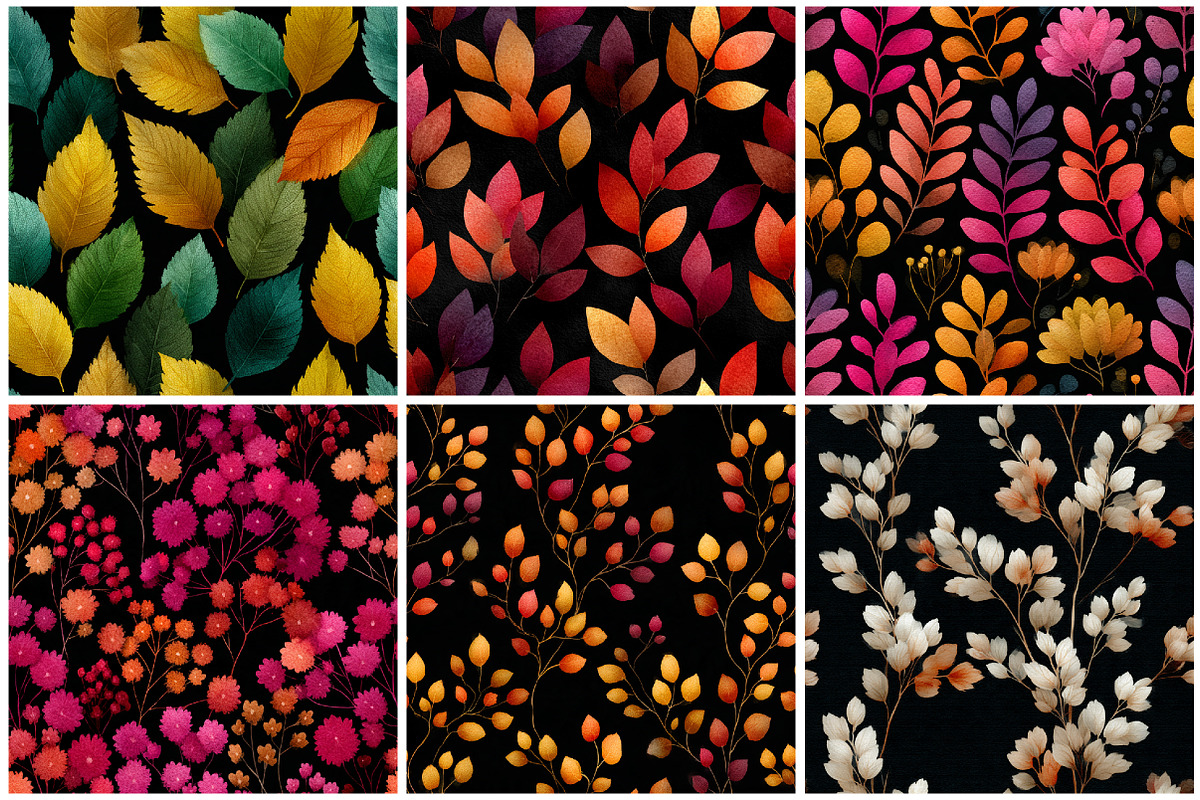 Aesthetic Leaves Seamless Pattern, a Texture Graphic by CitraGraphics (Photo 3 of 6)