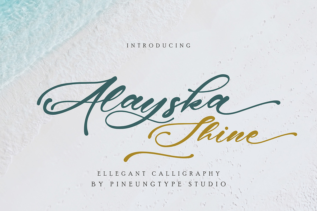 Alayska Black Friday, a Script Font by pineungtype (Photo 1 of 8)