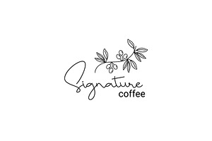 Coffee Beans Logo Vector Icon