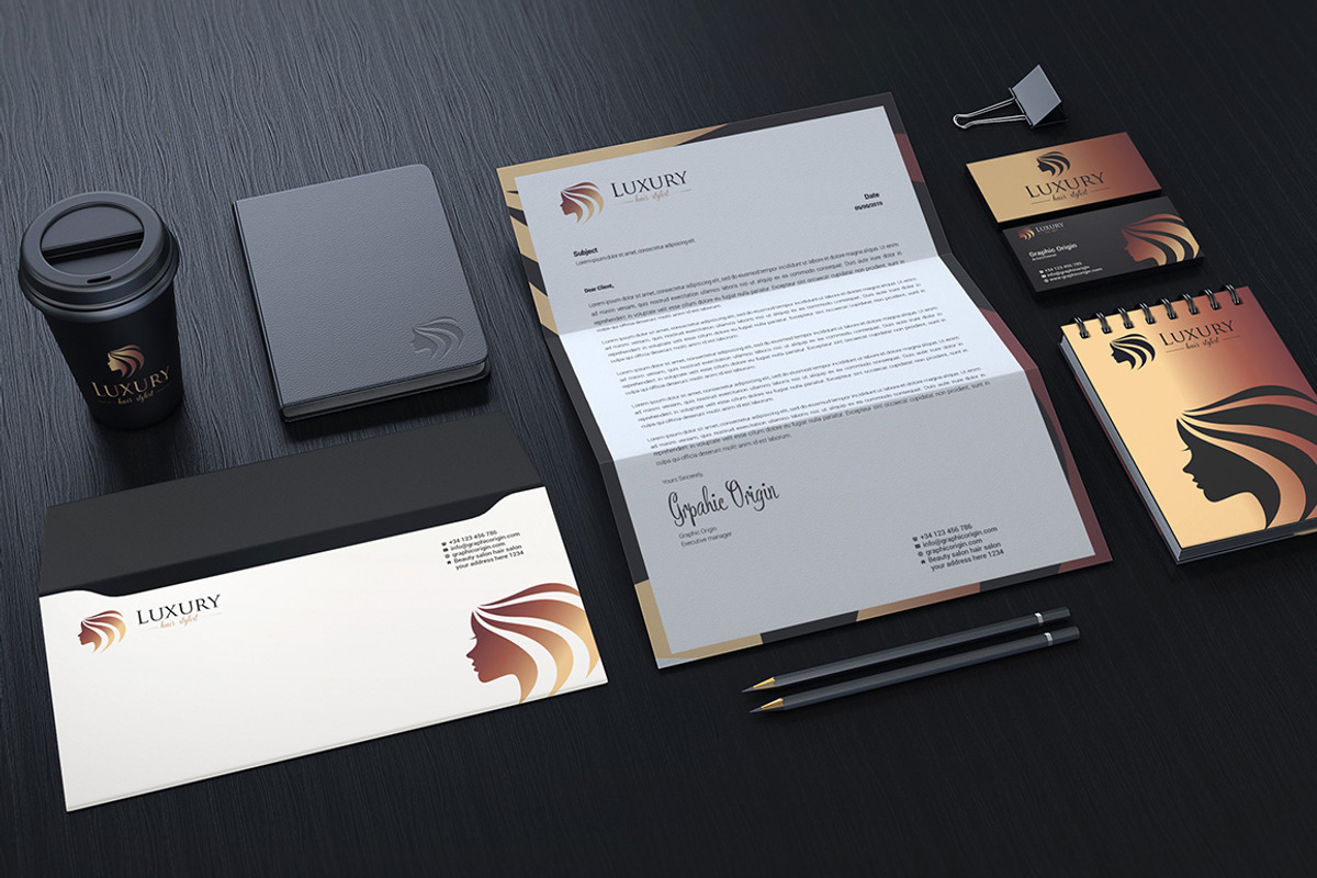 LUXURY Branding Identity, a Stationery Template by Graphic Origin (Photo 1 of 17)