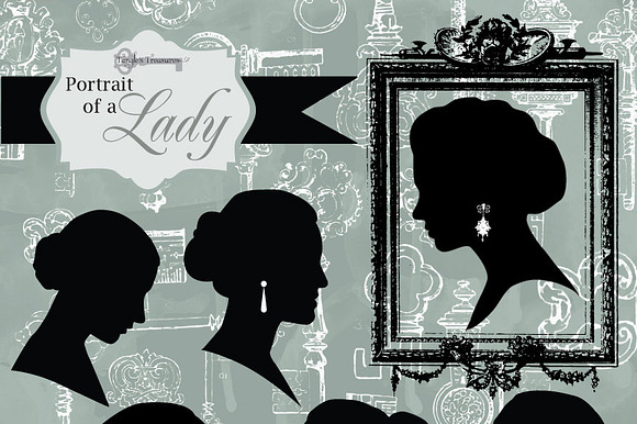 Portrait Of A Lady Digital Clipart