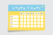 Yellow Chore Chart Sheet, a Stationery Template by Amit Debnath (Thumbnail 2 of 2)