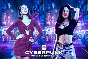 Cyberpunk Photoshop Effects