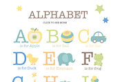 Baby Boy Alphabet, an Animal Illustration by Poppymoondesign (Thumbnail 3 of 4)
