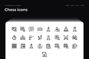Chess icons, an Outline Icon by Wencory (Thumbnail 1 of 2)
