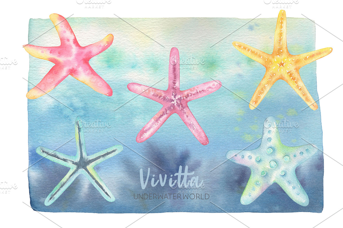 Ocean, sea world, underwater, fishes, an Animal Illustration by Vivitta (Photo 3 of 7)