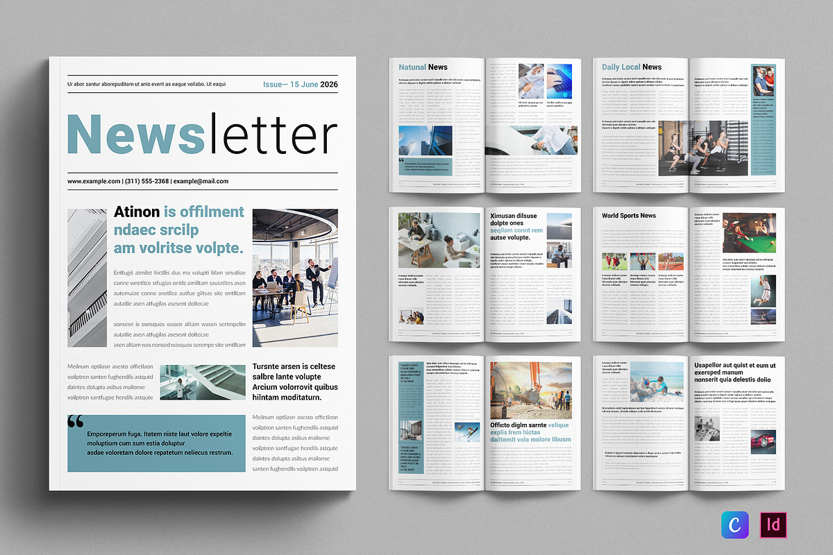 Newsletter Template, a Brochure Template by E-Type (Photo 1 of 7)