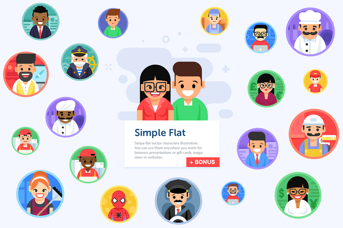 Simple Flat Vector Characters, a Person Illustration by dimpo ⚡️ ART ® (Photo 1 of 4)