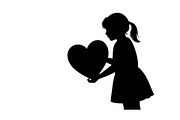 Cute Love Girl Silhouette Bundle, an Illustration by Designs_River (Thumbnail 49 of 53)