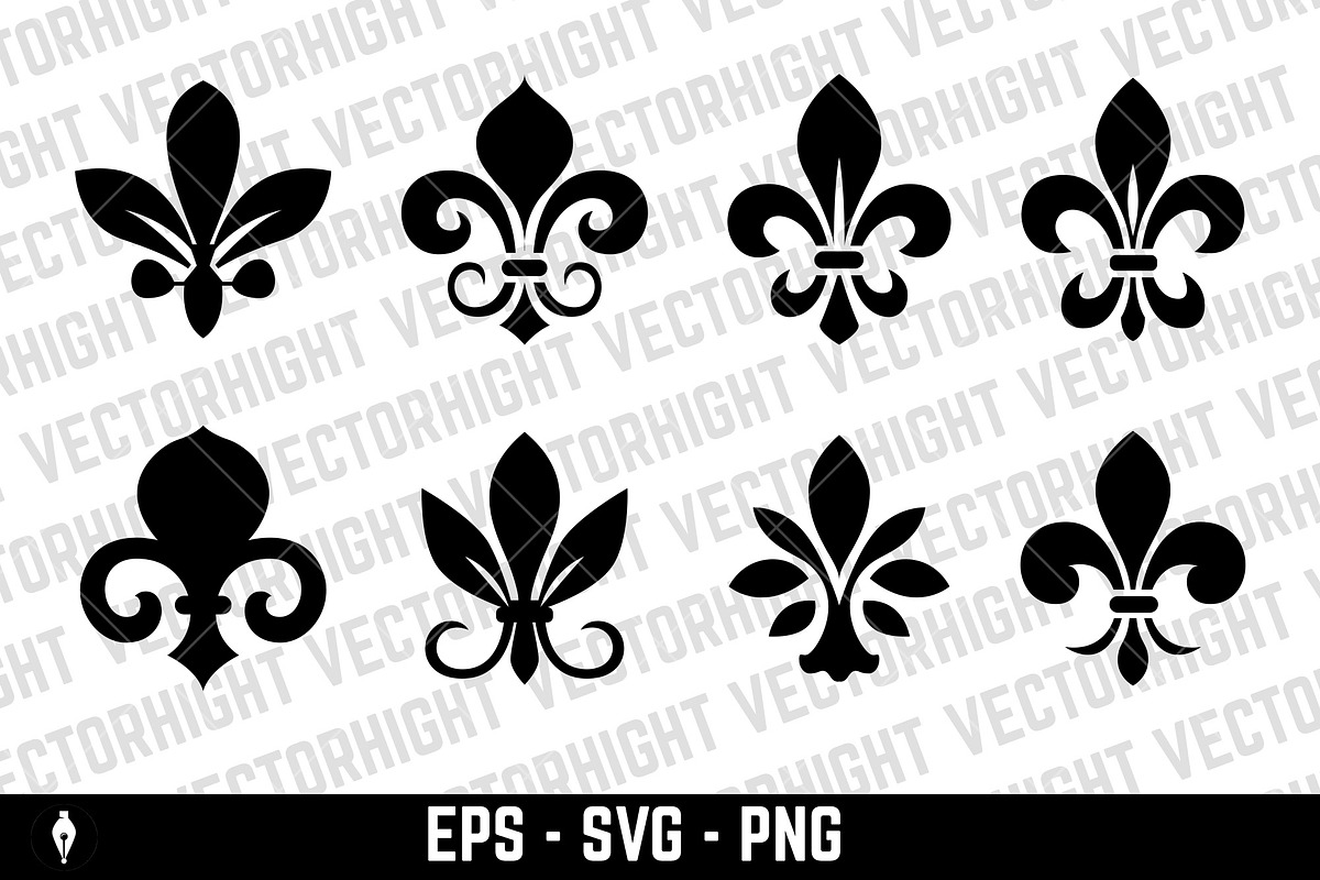 Fleur-de-lis icons, an Object Graphic by Vectorhight (Photo 3 of 3)