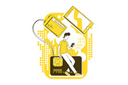 Storage media concept illustrations, a Technology Illustration by IMG visuals characters (Thumbnail 5 of 9)