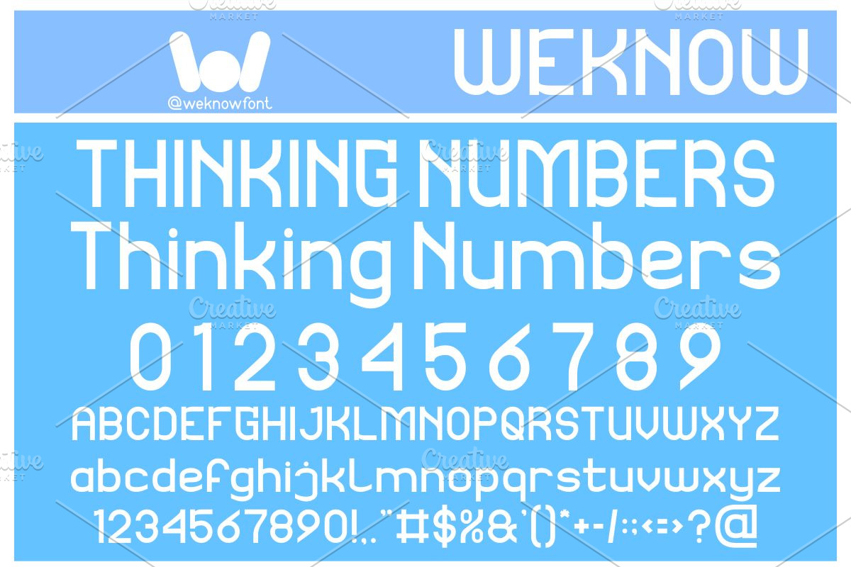 Thinking Numbers font, a Sans Serif Font by weknow (Photo 1 of 8)