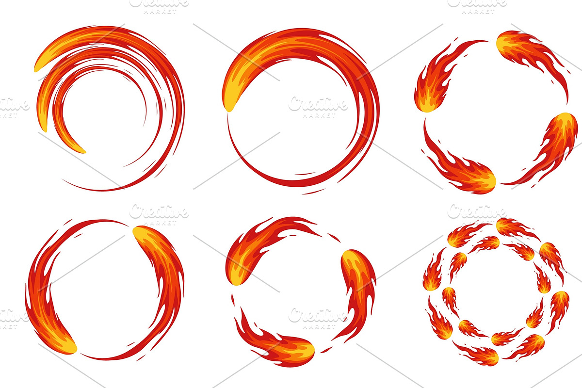 Set of multiple stylized flames, an Object Illustration by Woters little shop (Photo 7 of 7)