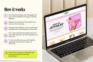 Pink Wix Shop Website Template