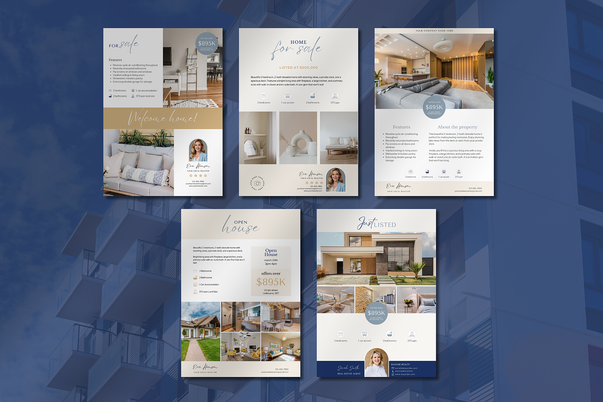 10 Real Estate Flyer Canva Templates, a Flyer Template by Matisse Studio (Photo 4 of 7)