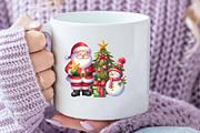 Santa Snowman Christmas Tree PNG, an Illustration by Daily.Designs (Thumbnail 4 of 5)