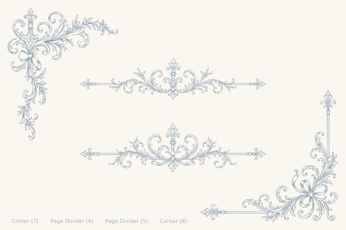 Border, Corner & Divider Collection, a Decorative Illustration by AW Studios (Photo 12 of 20)