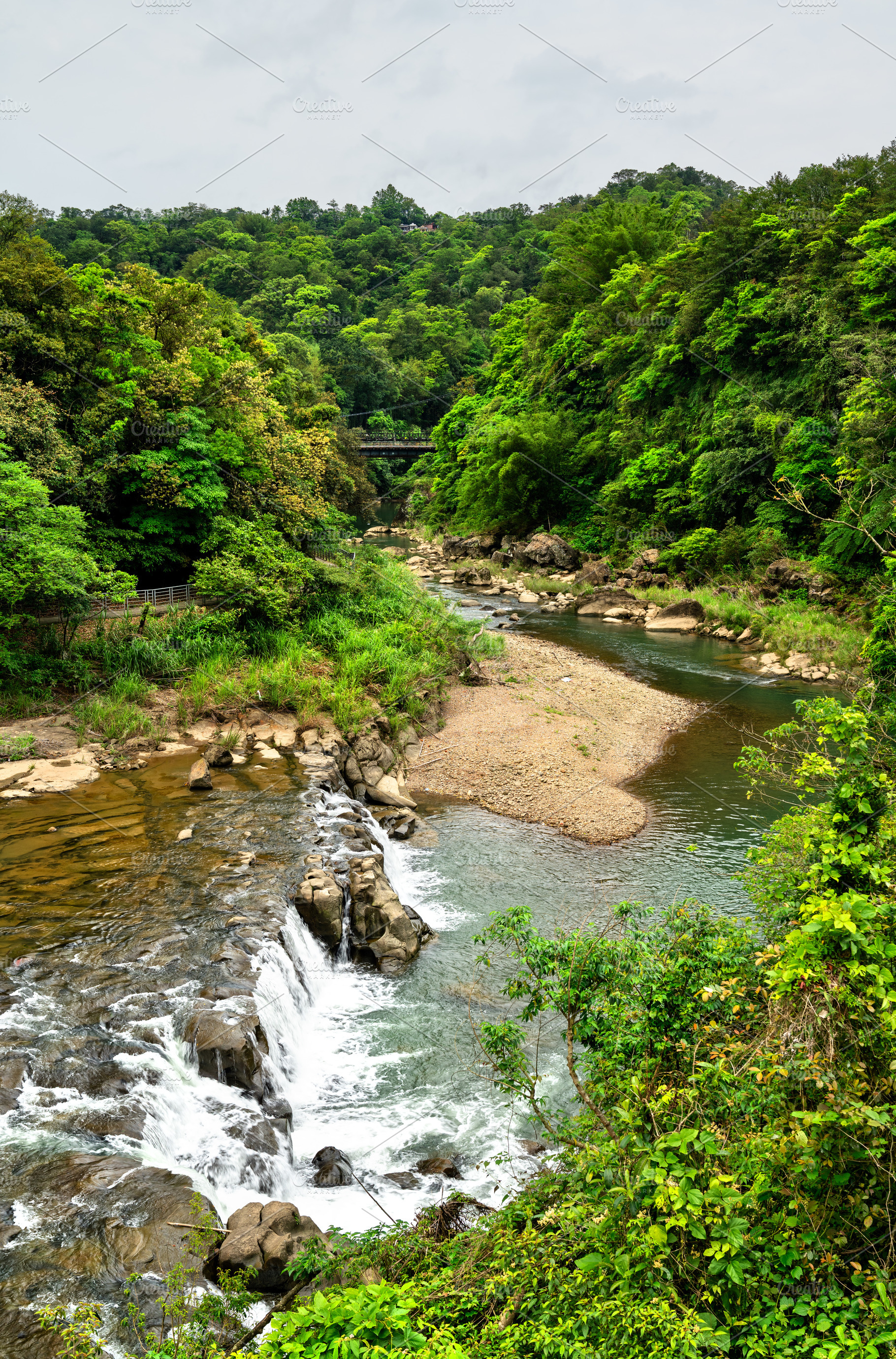 Keelung River Flowing Through Shifen, a Nature Photo by Leonid Andronov