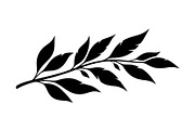 Botanical Leaf Silhouette Bundle, an Illustration by yasushie (Thumbnail 25 of 51)