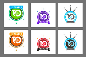 Set 10th symbol headline, a Branding & Logo Template by Haisonok