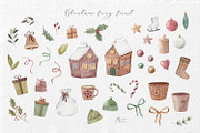 Christmas fairy forest watercolor, an Animal Illustration by BrushArtDesigns (Thumbnail 6 of 11)
