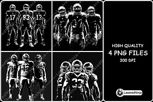 Three American Football Players Gear, a Background Graphic by LaseredNinja