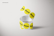 Round Roll Stickers Mockup Set, a Household Mockup by creatsy5 (Thumbnail 8 of 15)